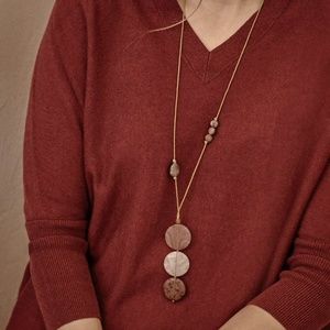 J. Jill NEW Pure Jill Gathered Stones Circles Pendant